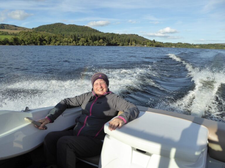 Ladyship Chris In Her Chauffer Driven Speedboat
