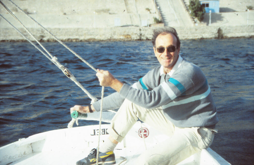 Pete Sailing Feluka On Nile
