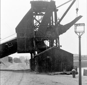 Coal hurry loading ships was near ex Carr flour mill Maryport Dock jpg