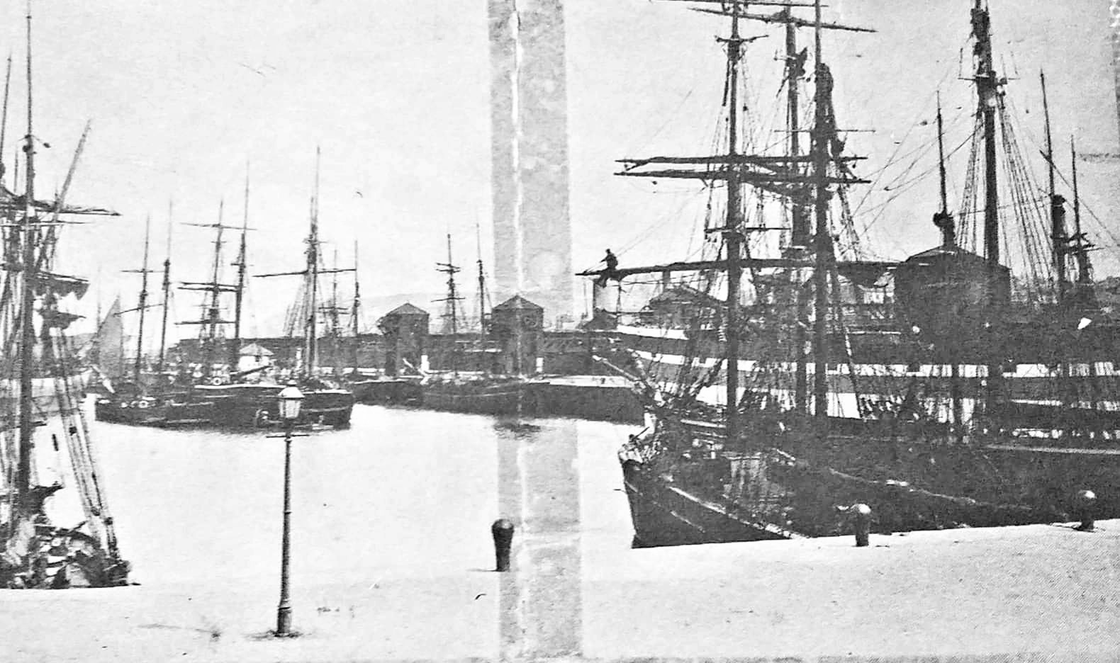 Maryport harbour sailing ships loading from coal hurries jpg
